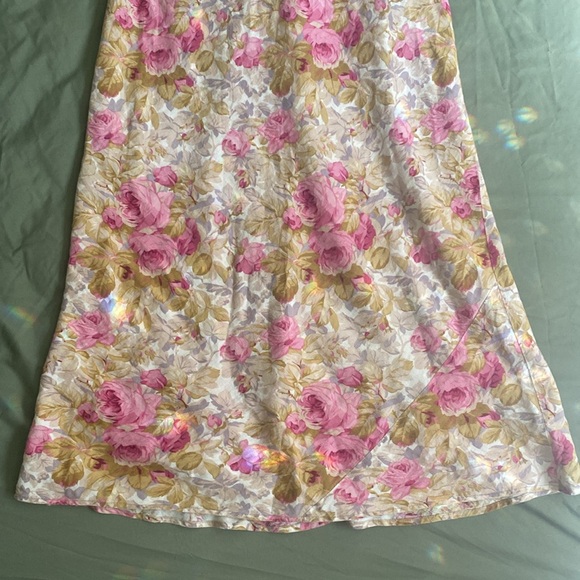 Karen Kane VINTAGE 100% LINEN Maxi Floral Dress - Picture 4 of 11